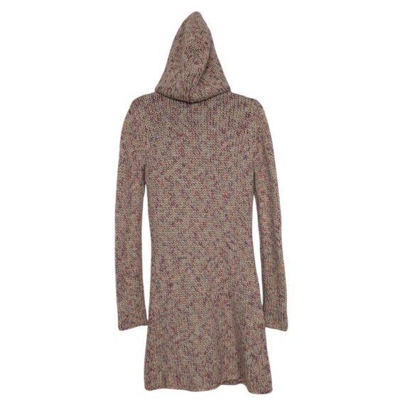 Kenji Duster Cardigan Womens Size Small Pink Marled Knit Wool Hooded Toggle - Picture 6 of 9